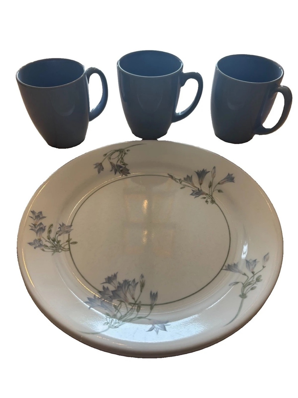 Vintage 80’s! Corelle set of 6 pieces, the Blue Dusk! (J)